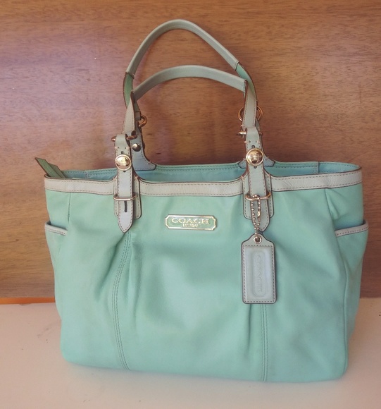 Coach Handbags - Coach Gallery Tote Mint green